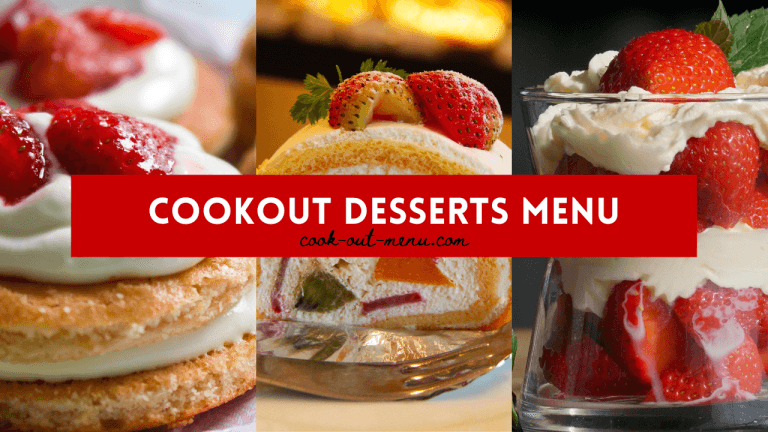 Cookout Desserts Menu