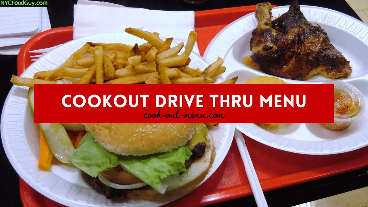 Cookout Drive Thru Menu