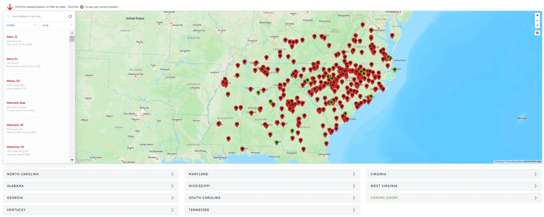 CookOut Restaurant Locations