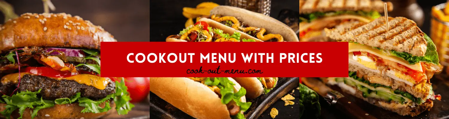 cookout menu with prices